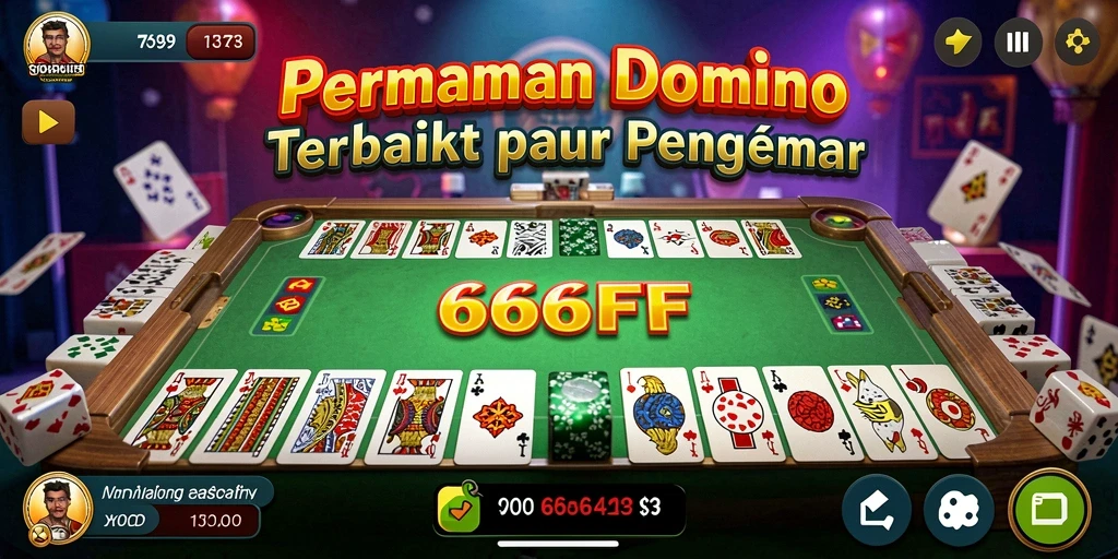 Gameplay seru 666FF dengan variasi permainan Domino.