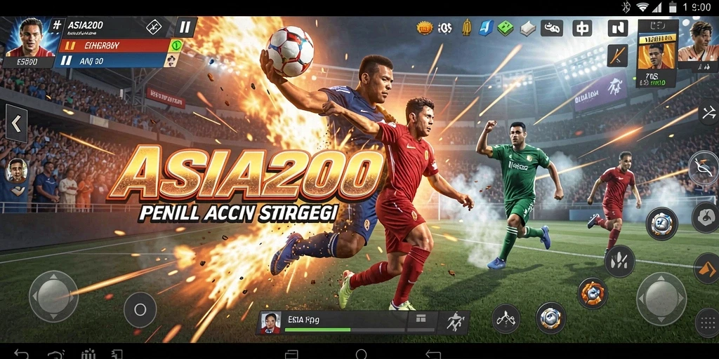 Tampilan gameplay ASIA200 yang menarik dalam pertandingan olahraga.