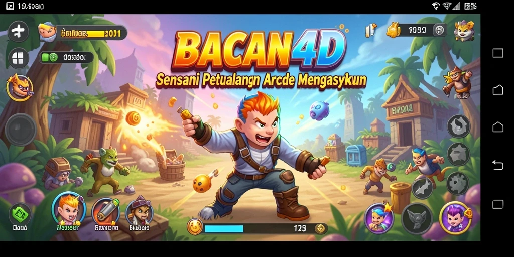 Tampilan gameplay seru BACAN4D di dunia arcade.