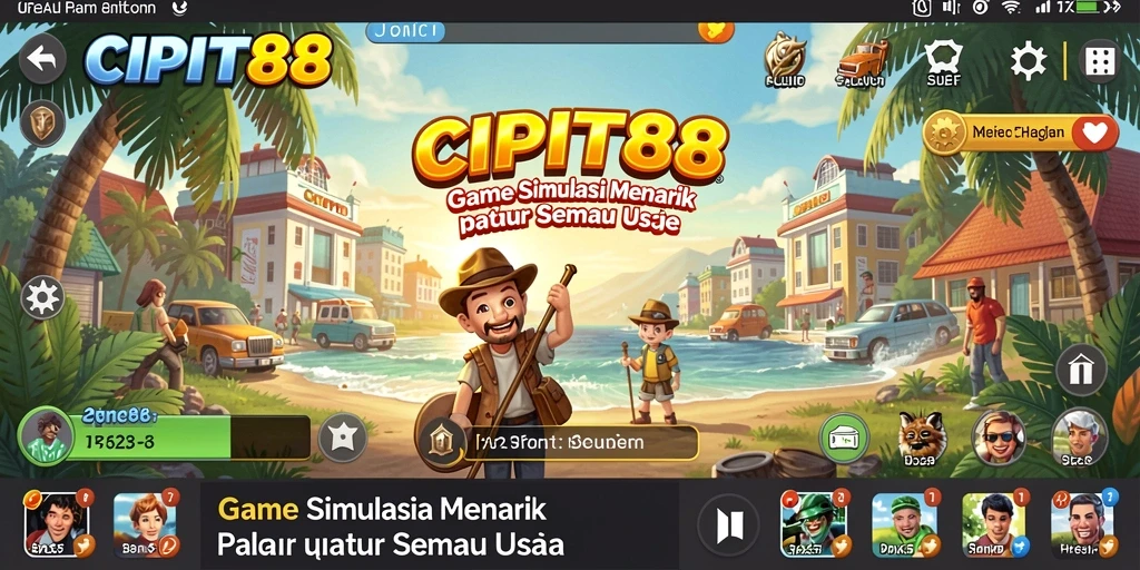 Screenshot utama CIPIT88 menampilkan gameplay simulasi yang mendebarkan.