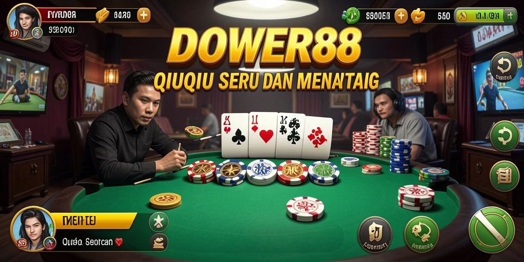 Tampilan gameplay seru DOWER88 dalam permainan QiuQiu.