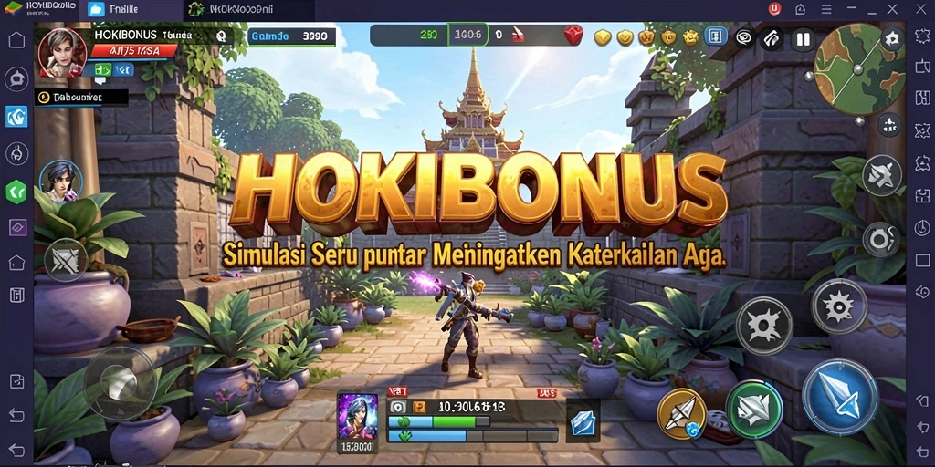 Tangkapan layar HOKIBONUS menampilkan gameplay simulasi yang mendidik dan menarik.