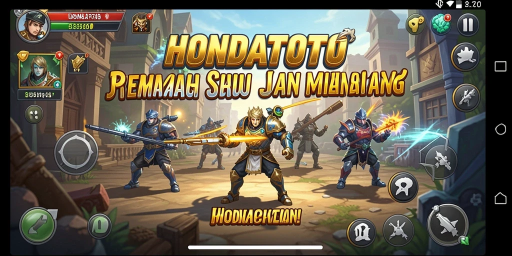 Screenshot HONDATOTO menunjukkan aksi strategi yang mendebarkan.