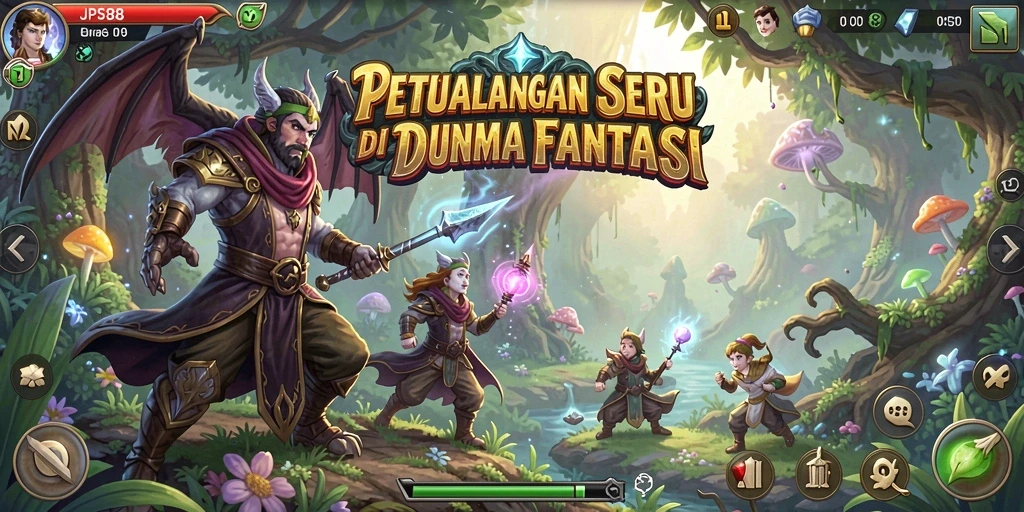 Screenshot menunjukkan aksi seru dalam gameplay petualangan JPS88.