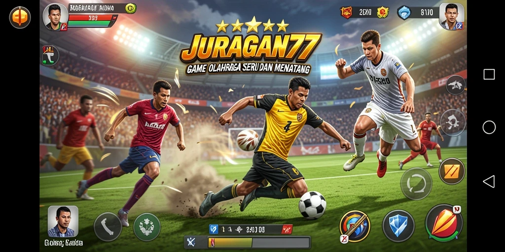 Tampilan gameplay menarik dari JURAGAN77 dengan aksi olahraga yang dinamis.
