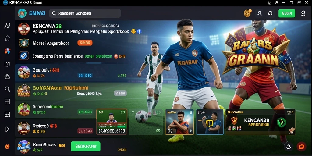 Tampilan atraktif dari gameplay KENCANA28 dalam dunia Sportsbook.