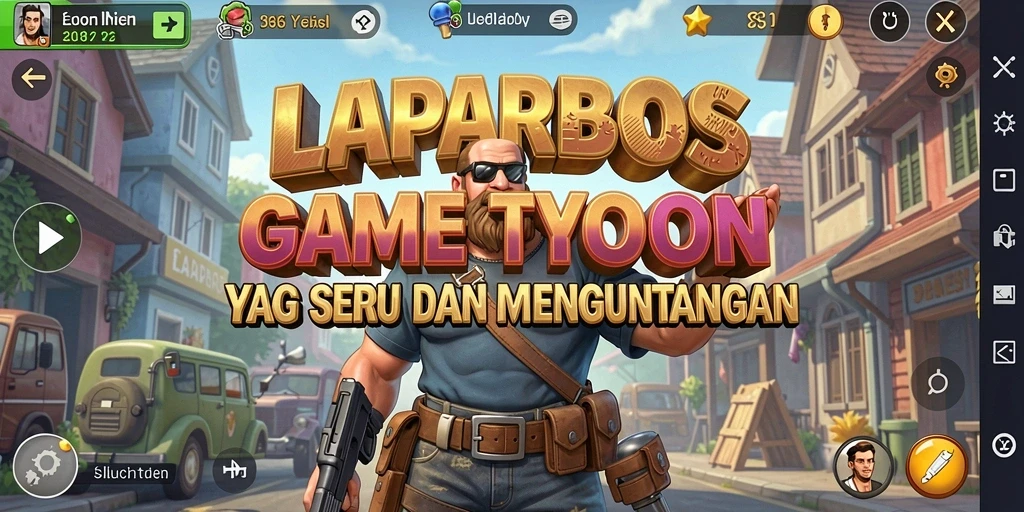 Tampilan gameplay menarik dalam LAPARBOS yang menggambarkan keseruan berbisnis.
