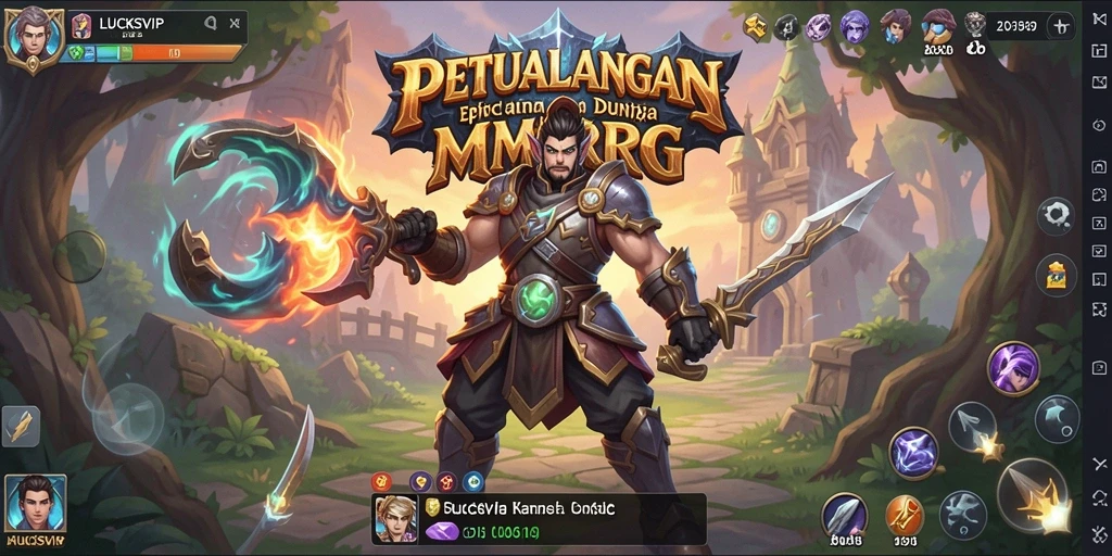 Tampilan gameplay seru dari LUCKSVIP di dunia MMORPG.