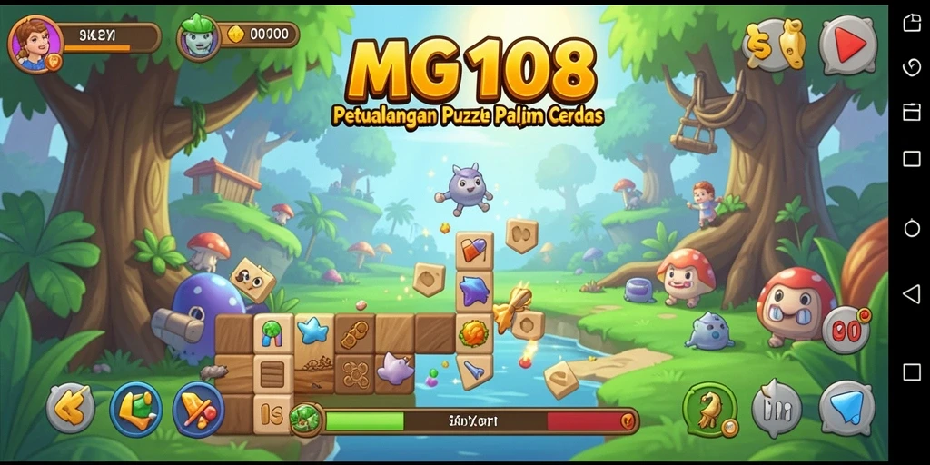 Tampilan menarik gameplay puzzle di MG108 yang menantang.