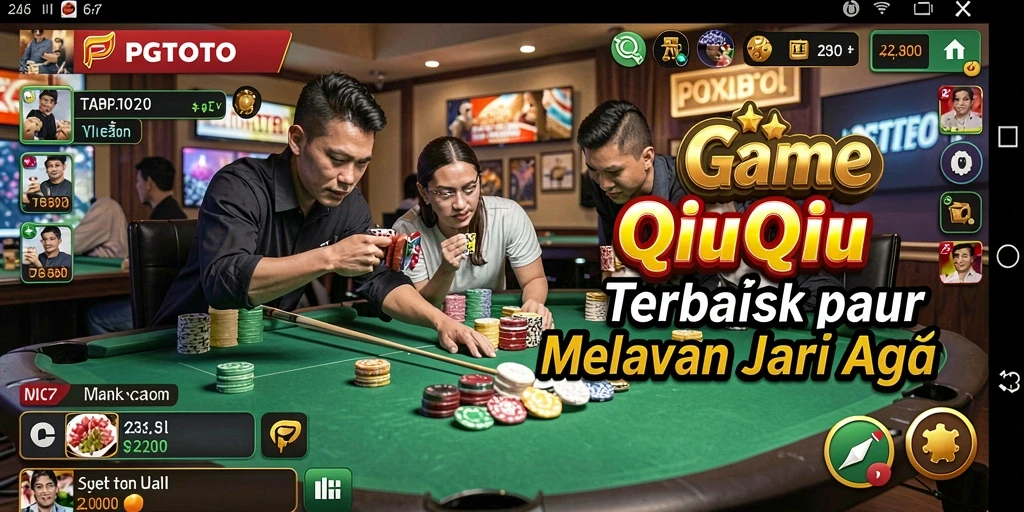 Tampilan gameplay menarik dari PGTOTO di dalam aplikasi QiuQiu.