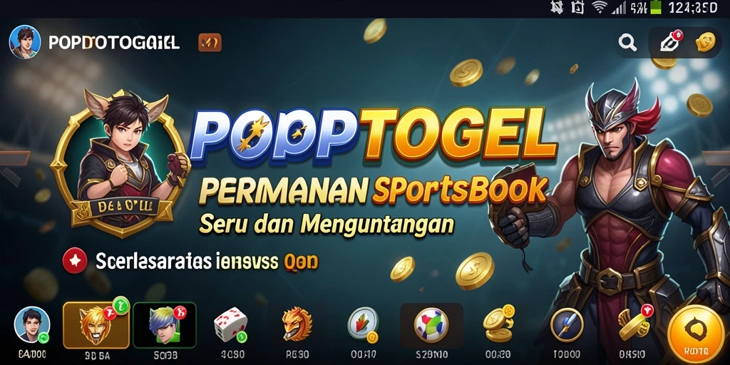 Screenshot utama menunjukkan tampilan menarik saat bertaruh di Sportsbook.