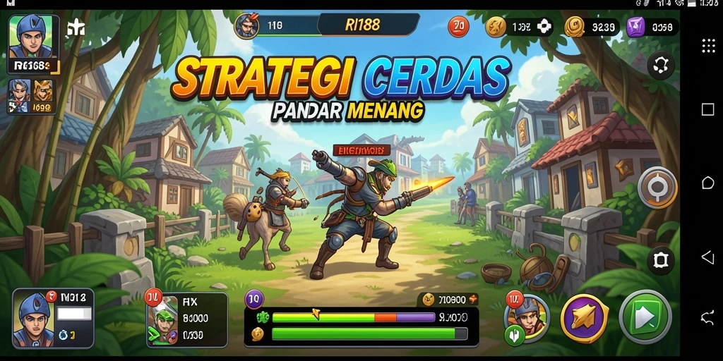 Tangkapan layar menunjukkan pertempuran strategis yang intens dalam RI188.