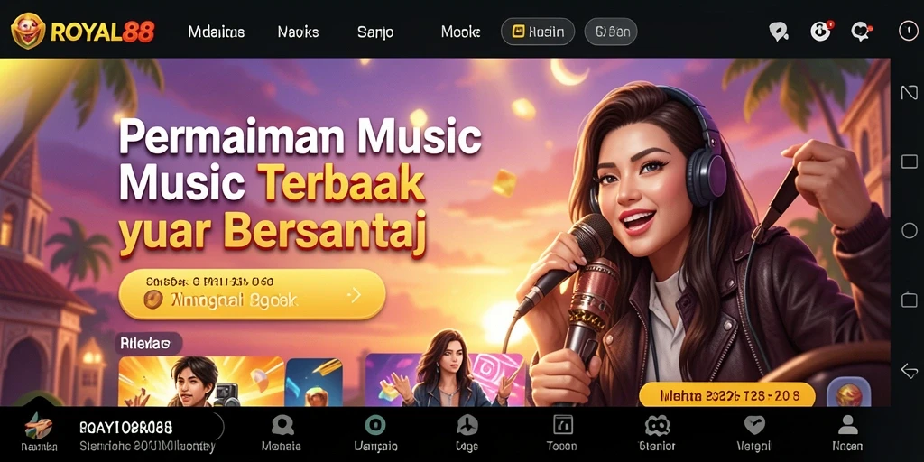 Tampilan menarik dari gameplay musik <strong>ROYAL88</strong> yang seru dan interaktif.