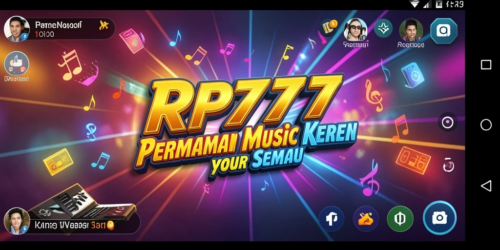 Tampilan menarik dari gameplay RP777 yang penuh dengan musik.