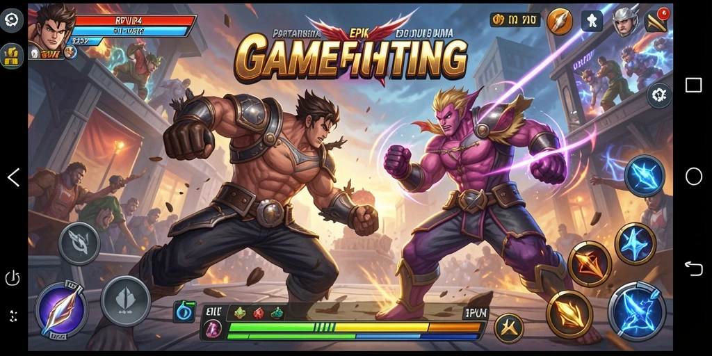 Tampilan menakjubkan dari gameplay RPVIP4 dengan pertarungan yang mendebarkan.