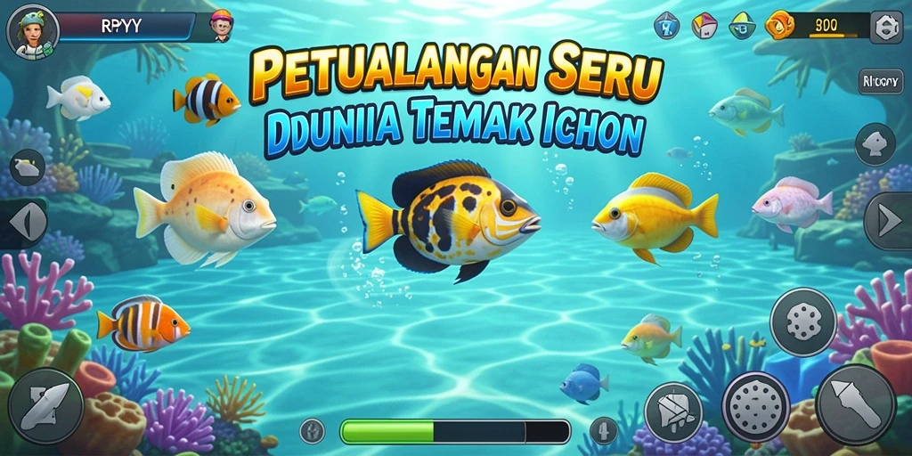 Tangkapan layar gameplay RPYYY menampilkan aksi menembak ikan yang seru.
