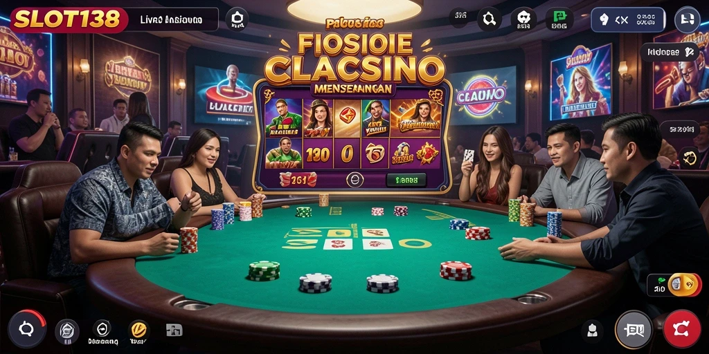 Tampilan permainan Live Casino SLOT138 yang menarik dan interaktif.