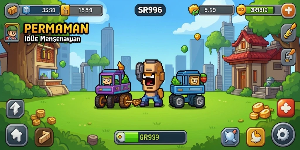 Screenshot gameplay SR996 menunjukkan kesenangan bermain Idle yang menenangkan.