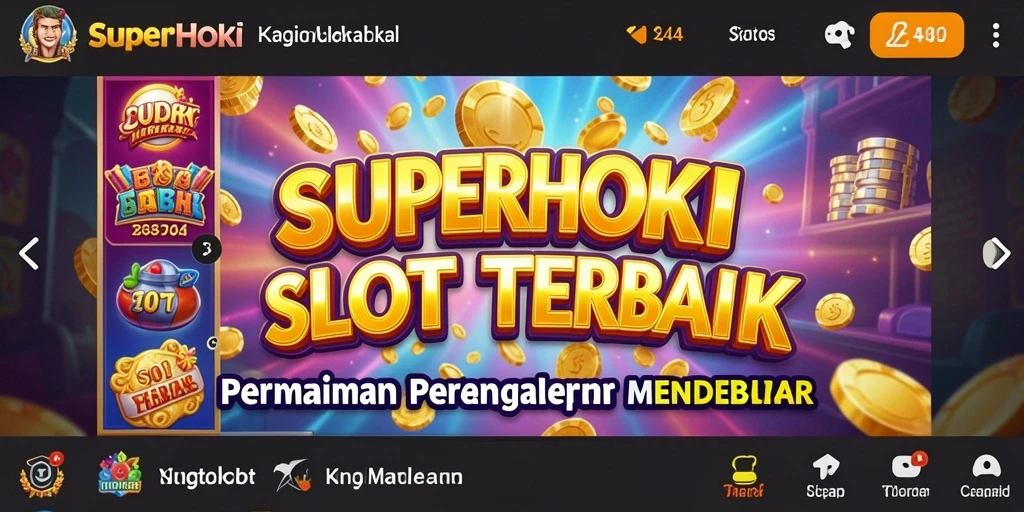 Screenshot gameplay SUPERHOKI menampilkan keseruan permainan slot yang menantang.