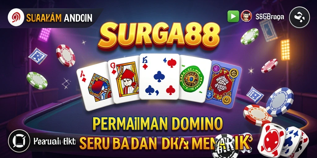 Screenshot menampilkan gameplay Domino yang menarik dan seru di SURGA88.