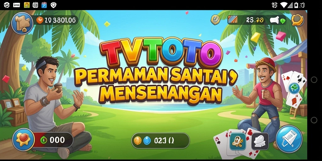 Tampilan gameplay seru dari TVTOTO yang penuh warna.