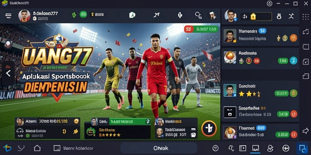 Screenshot utama UANG77 menampilkan pengalaman taruhan olahraga yang seru.