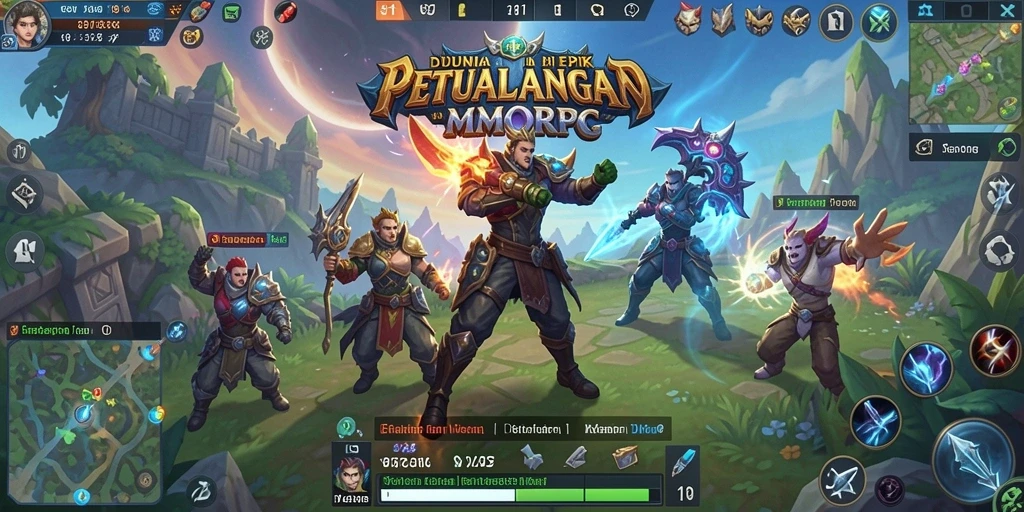 Tangkapan layar gameplay V87 yang menampilkan aksi seru di dunia MMORPG.