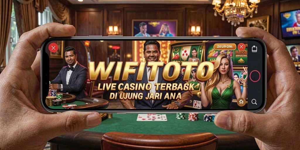 Tampilan menarik dari WIFITOTO menampilkan dealer langsung dan permainan kasino.
