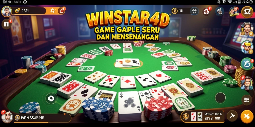 Screenshot gameplay WINSTAR4D yang menampilkan aksi seru Gaple.
