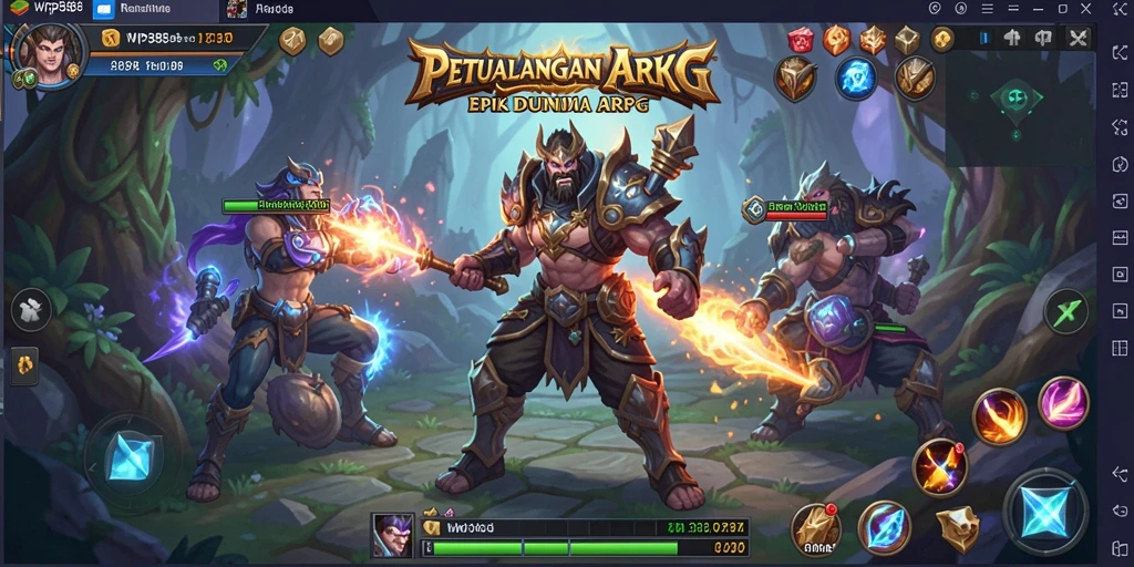 Tampilan gameplay WP888 yang mendebarkan dengan aksi ARPG yang seru.