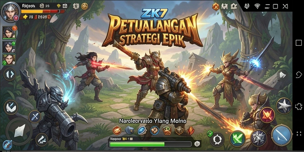 Tampilan gameplay ZK7 yang menawan dan strategis.
